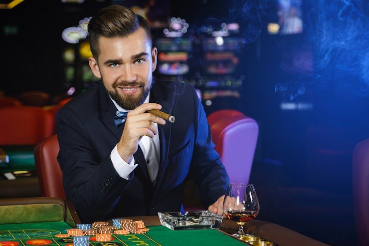 Studio live dealer Wild Fireworks dengan meja blackjack dan roulette di platform totoking